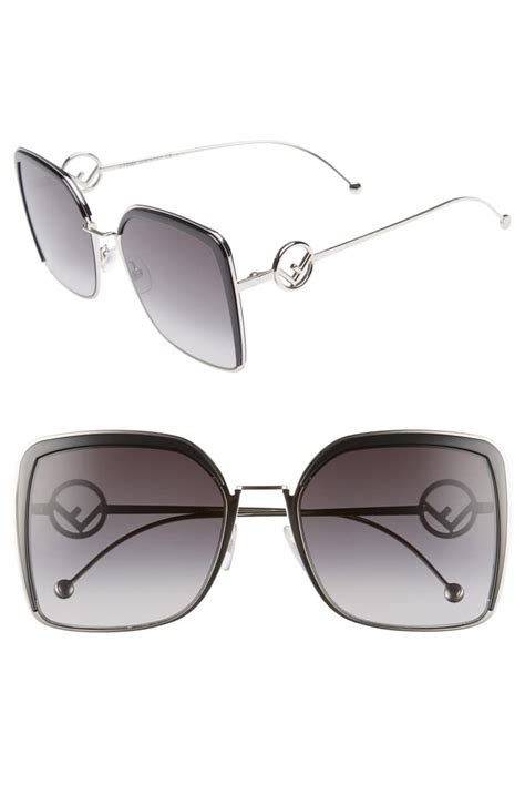 fendi 58mm square sunglasses